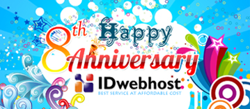 8 th IDwebhost Anniversary