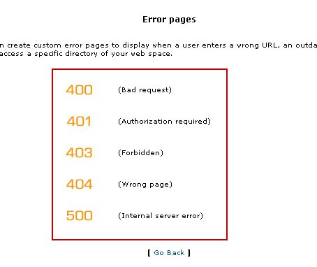 error pages 2