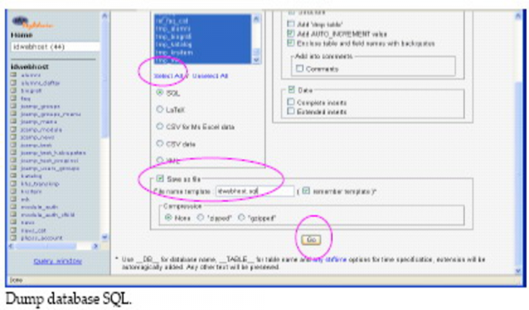 Upload Database MySQL