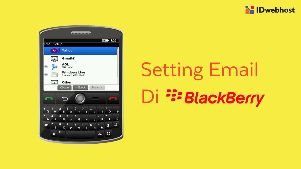 Setting Email di Blackberry