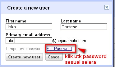 klik Set Password