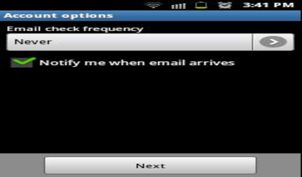 settingan email android