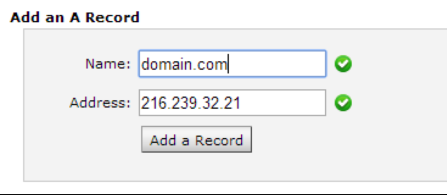 ad a record domain