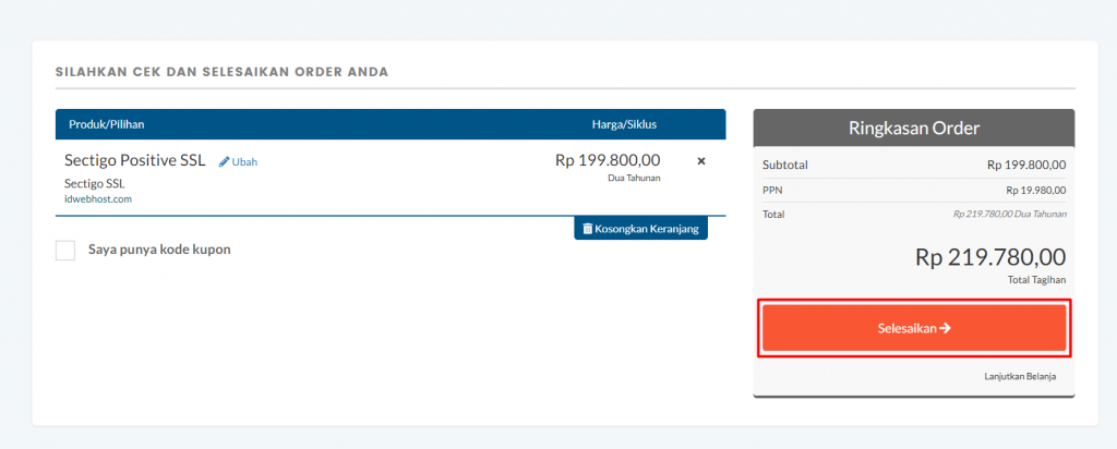 Cara Order SSL Di IDwebhost - Part 6 | Tips Hosting