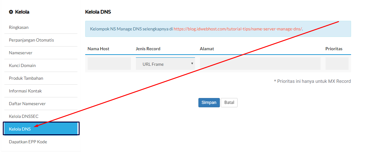 Cara redirect domain dengan masking / url frame 4
