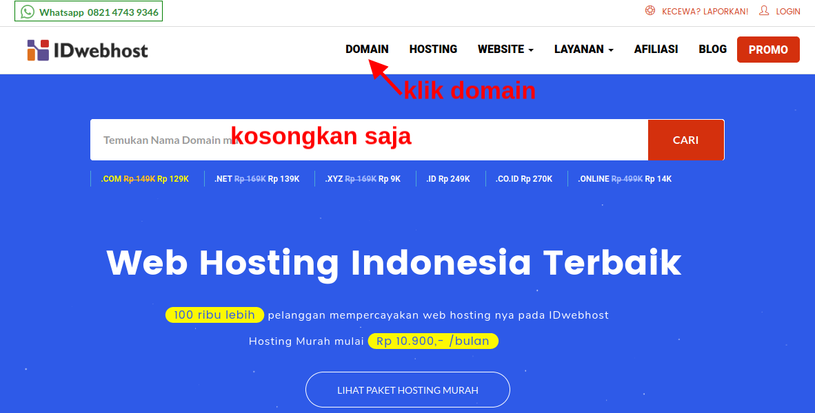 Cara Mudah Transfer Domain di IDwebhost