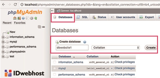 Membuat Database di Xampp