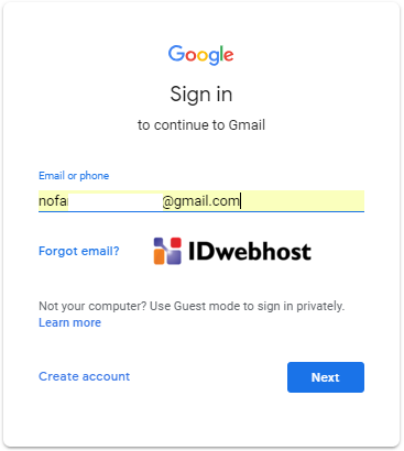 lupa password gmail