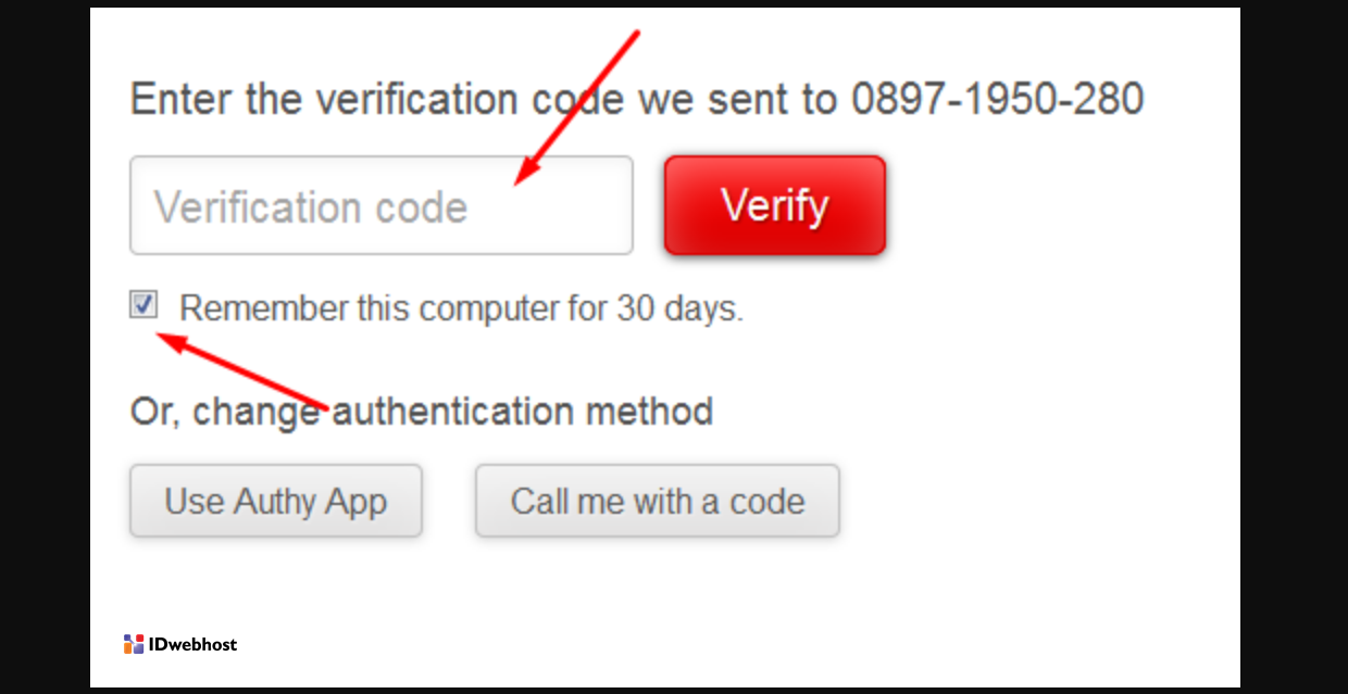 You verification code is