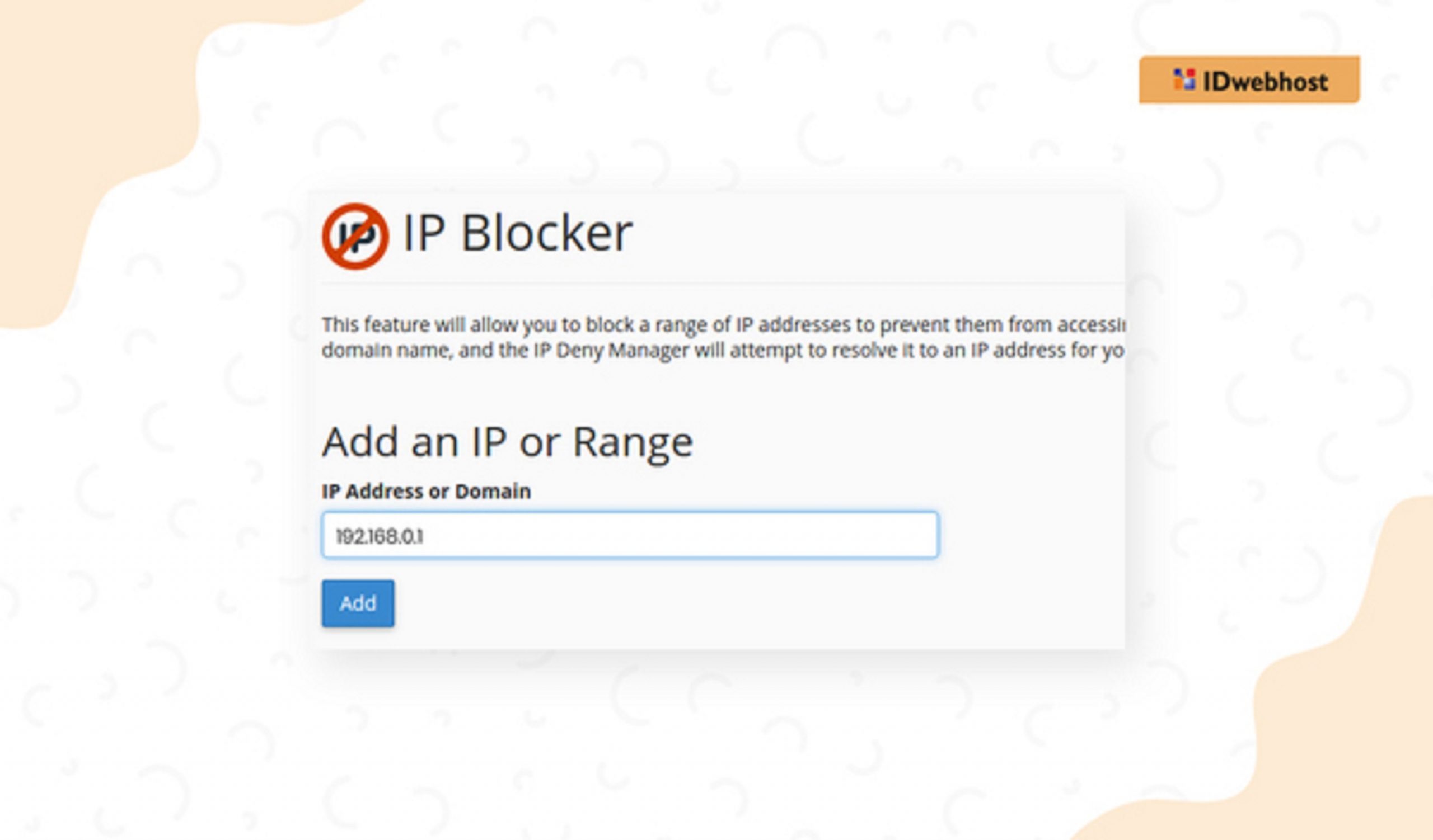 Cara Block IP adress menggunakan cPanel