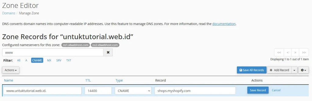 Cara Menghubungkan Domain ke Toko Shopify
