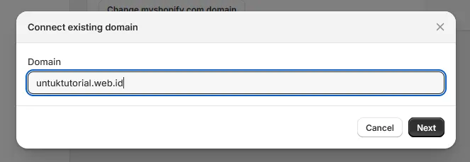 Cara Menghubungkan Domain ke Toko Shopify
