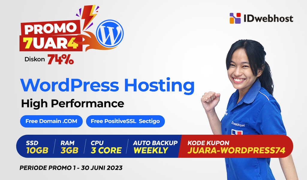 WordPress Hosting Diskon 74%, Server High Performance #1