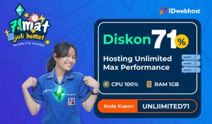 Diskon Hosting Unlimited High Performance Bikin Website Ngebut