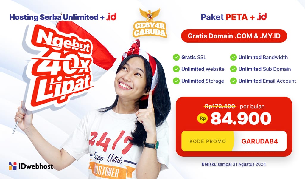 Diskon Hosting Murah Terbaik Serba Unlimited + Domain .ID