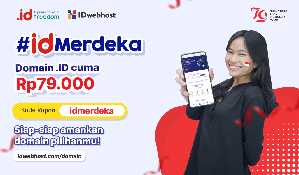 Flash Sale Domain .ID Murah Spesial Kemerdekaan Indonesia