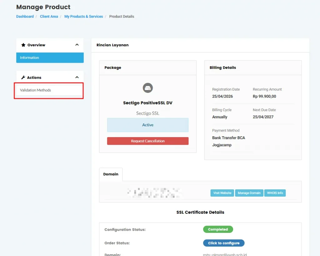 cara install SSL di cPanel