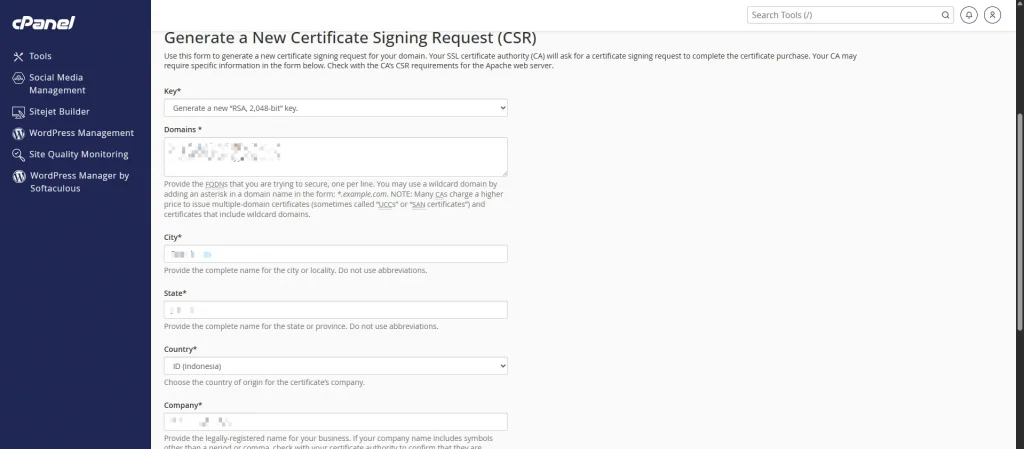 cara install SSL di cPanel