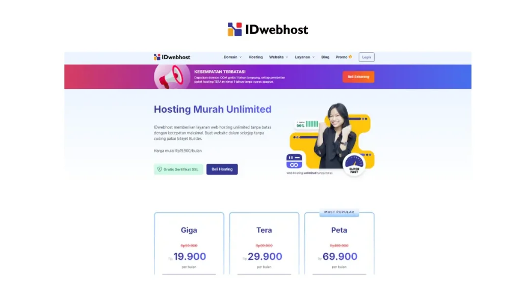 cara memilih paket hosting