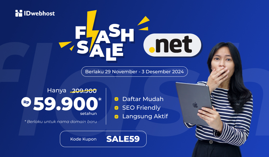 Flash Sale Domain Murah .NET, Cek Domain Sekarang