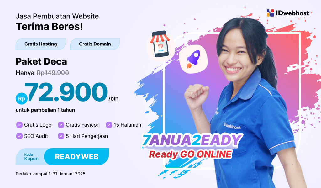 Diskon Jasa Pembuatan Website Gratis Domain dan Hosting