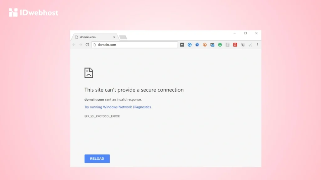 Cara mengatasi ERR_SSL_PROTOCOL_ERROR