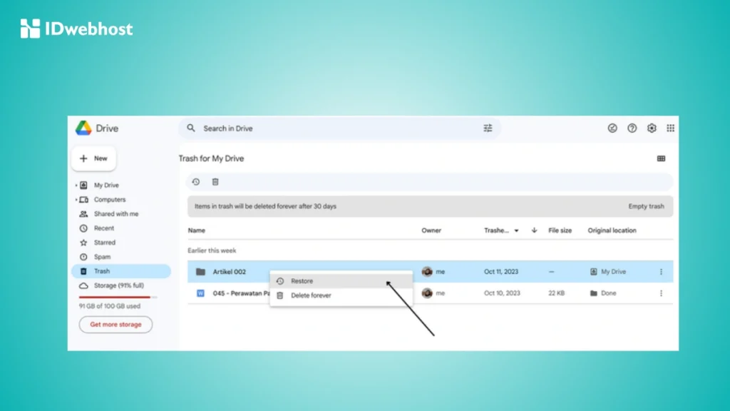 Cara Memulihkan File Terhapus di Google Drive