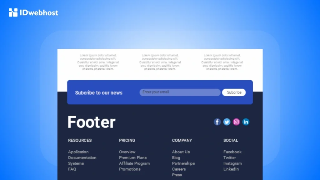 Optimasi footer website