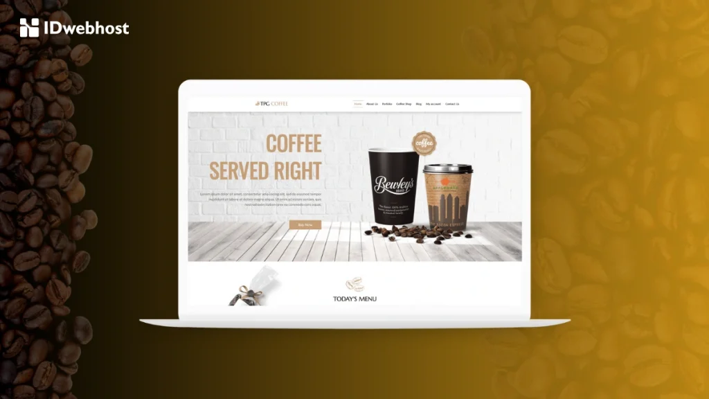 membuat website coffee shop