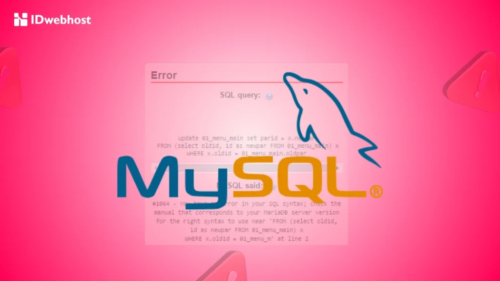 cara mengatasi MySQL Error
