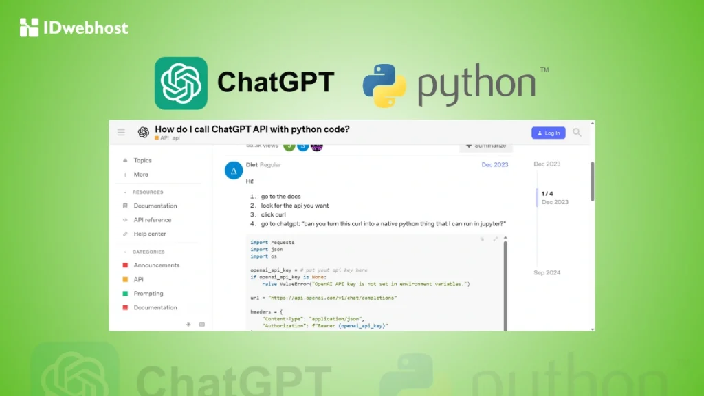 Pakai ChatGPT API di Python