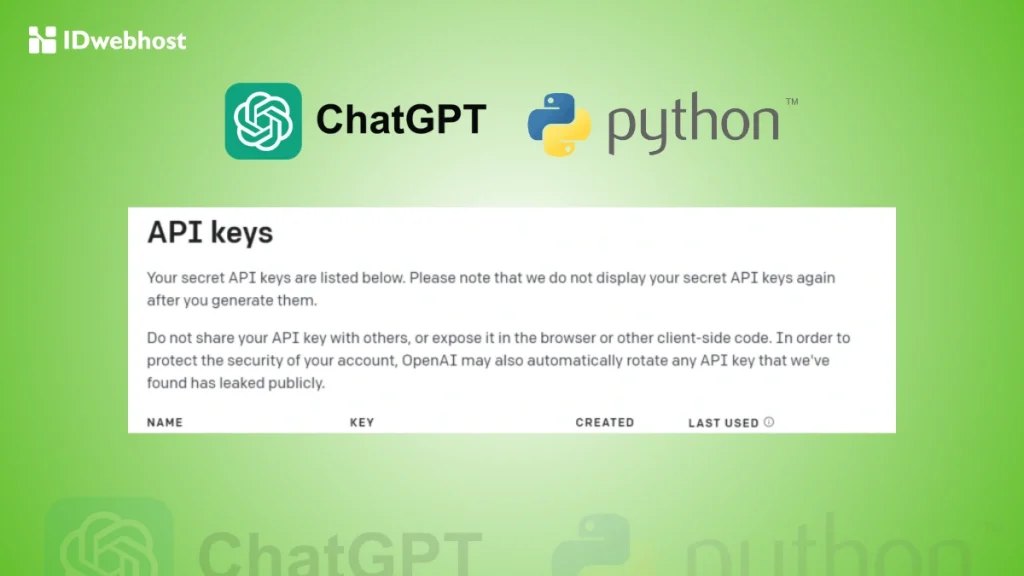 Pakai ChatGPT API di Python