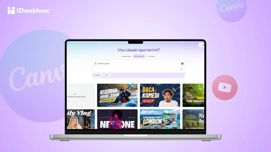 Bikin Thumbnail YouTube di Canva