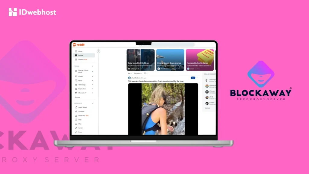 cara unblock reddit dengan blockaway