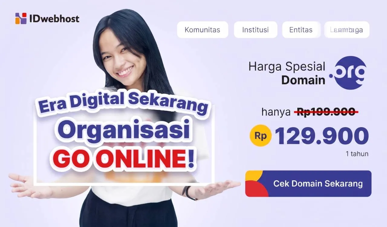 Era Digital Organisasi Punya Website, Promo Domain ORG Murah