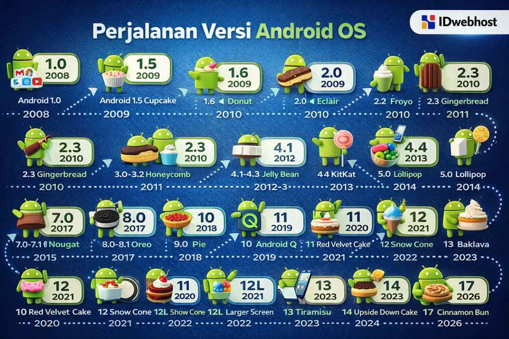 perjalanan versi os android