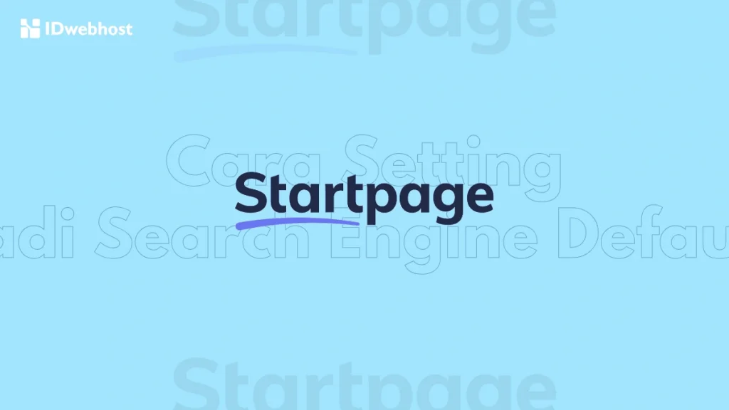 cara setting Startpage jadi default search engine
