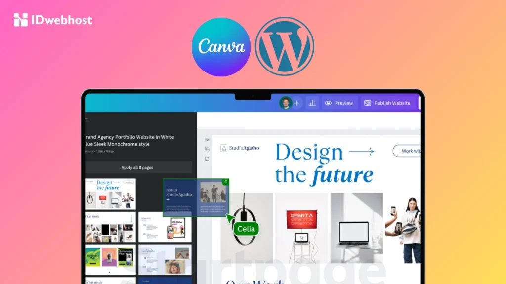 cara desain di WordPress pakai Canva