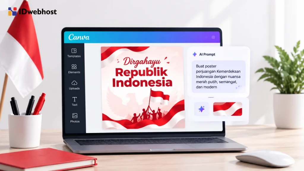 prompt AI poster kemerdekaan