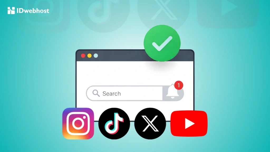 cara akun media sosial muncul di Google