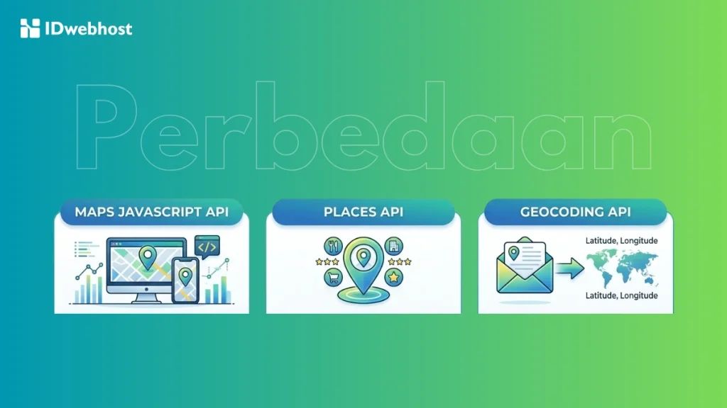 perbedaan Maps JavaScript API vs Places API vs Geocoding API