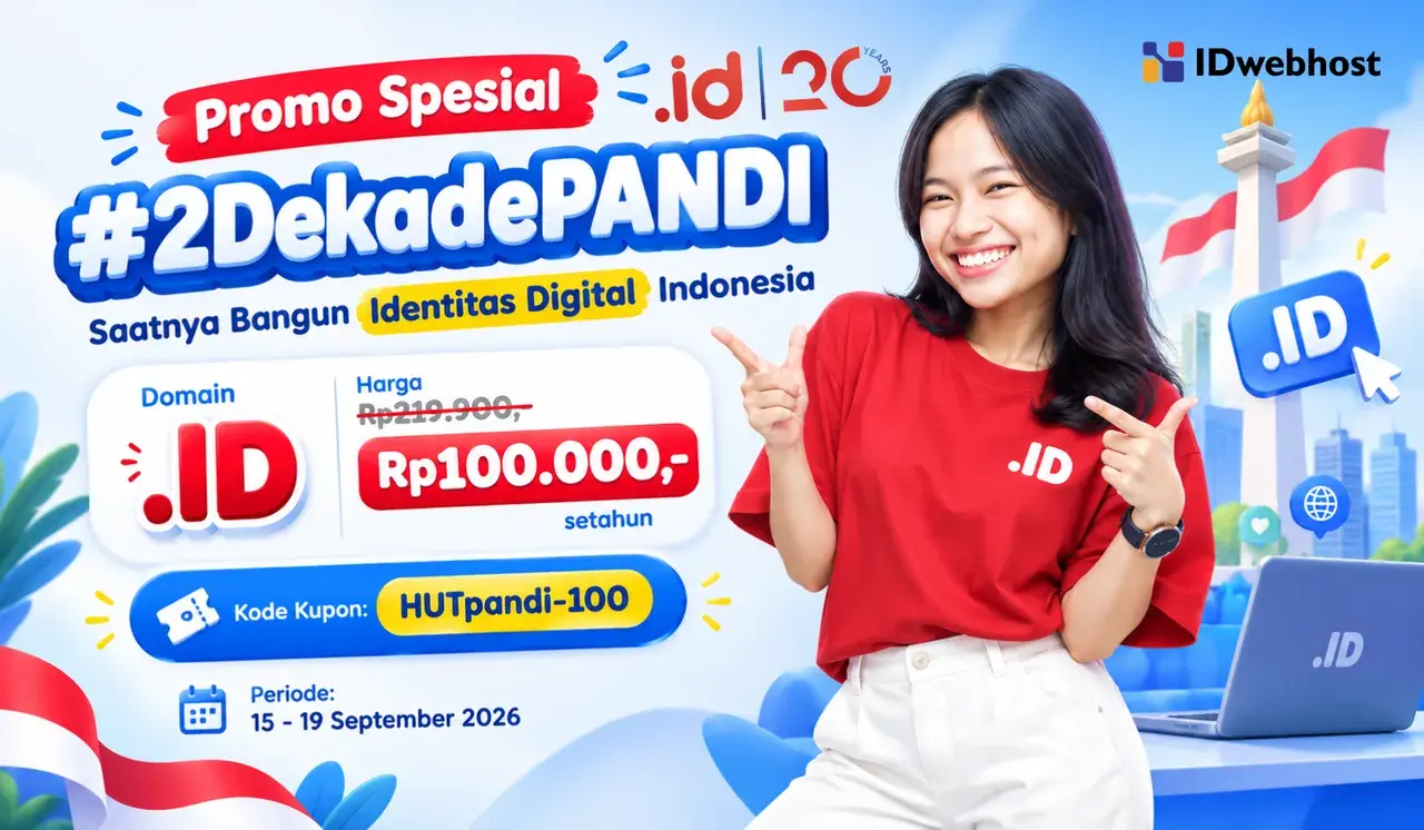 Rayakan 2 Dekade PANDI, Amankan Domain .ID Hanya Rp100.000,-!