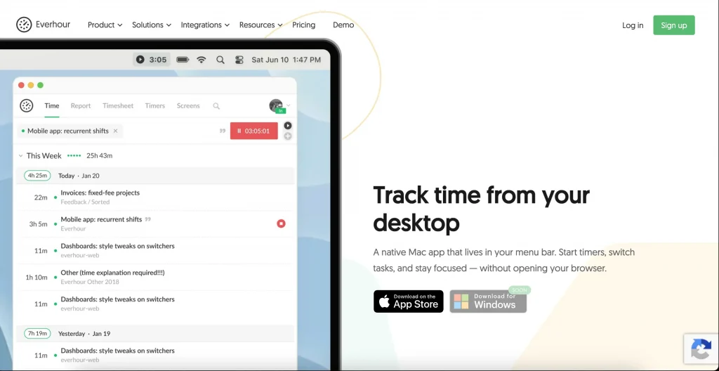 everhour time tracking