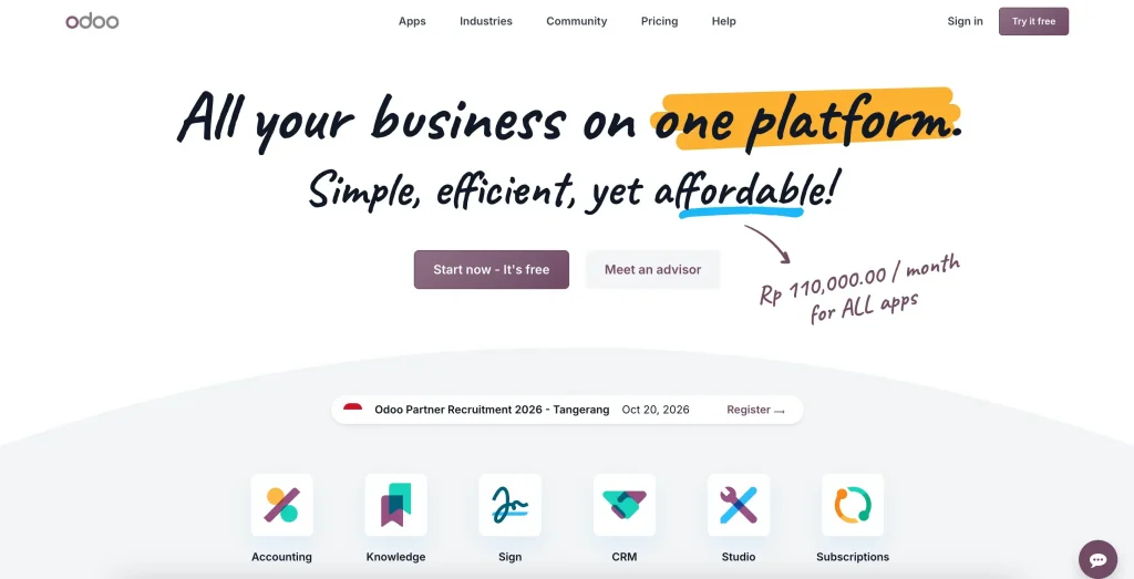 software distribusi odoo