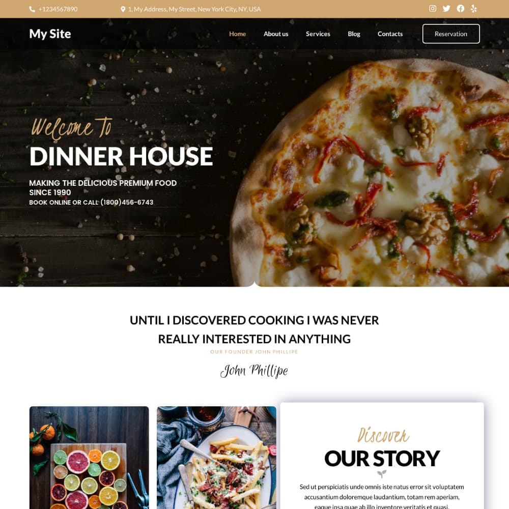 idwebhost template DinnerHouse