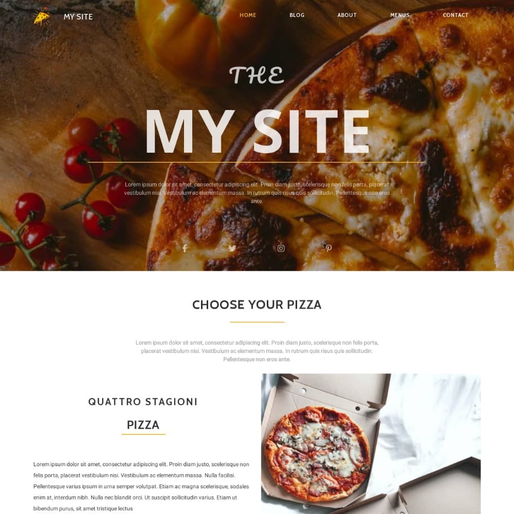 idwebhost template Pizza Shop
