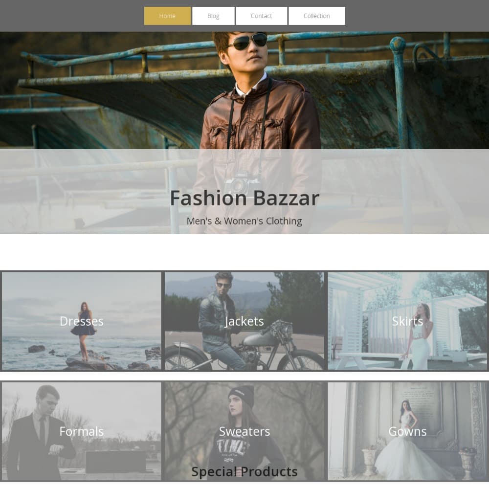 idwebhost template FashionBazaar