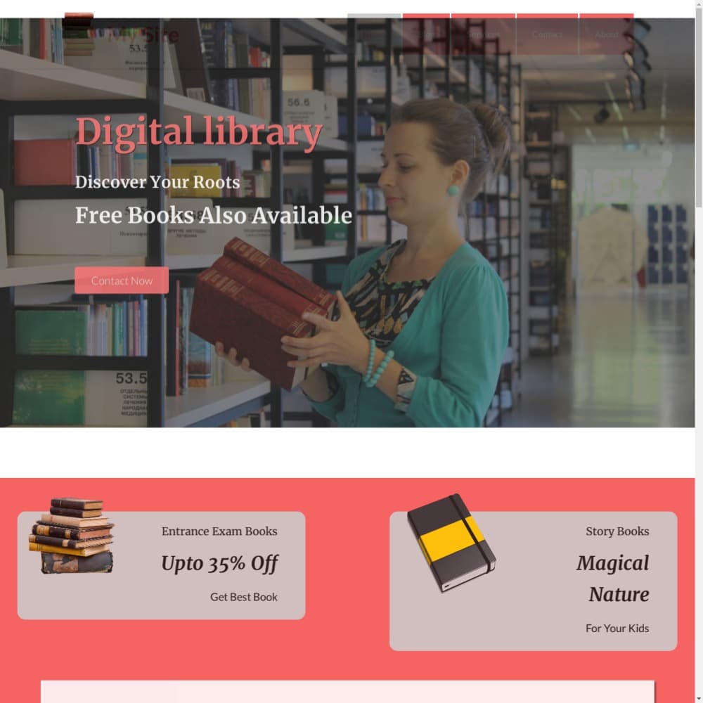 idwebhost template Digital Library