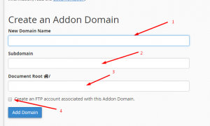 Cara setting addon domain